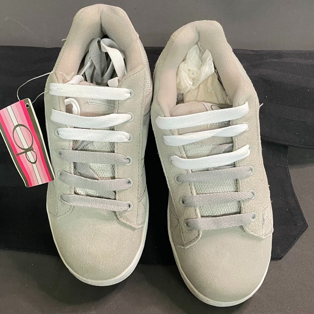OP Ocean Pacific Ladies Cagney Suede Sneakers Athletic Shoes Beige NWT